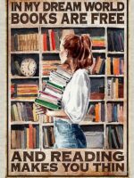 Copy of When I Think About Books, I Touch My Shelf Design Unisex T-Shirt