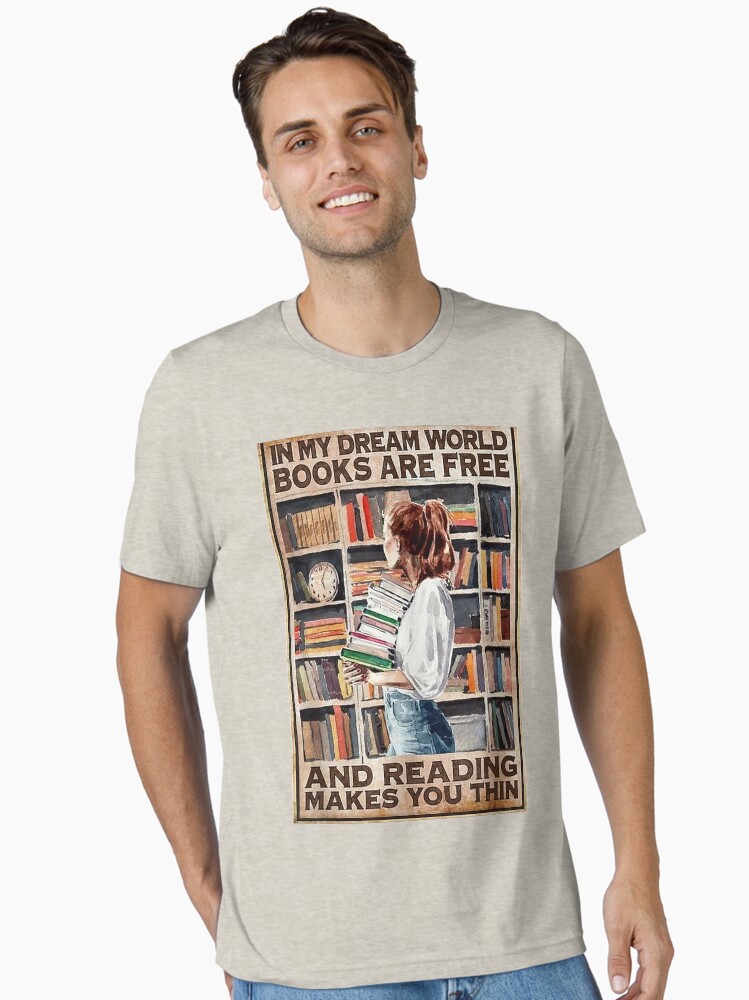 Copy of When I Think About Books, I Touch My Shelf Design Unisex T-Shirt