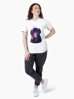 Cozy Night Anime Girl Coffee Moon Glow Aesthetic Design Unisex T-Shirt
