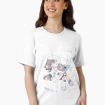 Cute Anime Girl Hugging Fantasy Spirit Unisex T-Shirt