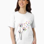 Cute Dandelion Books Flower Fly Reading Fan Club Unisex T-Shirt