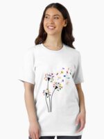 Cute Dandelion Books Flower Fly Reading Fan Club Unisex T-Shirt