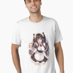 Cute Maid Anime Girls Unisex T-Shirt