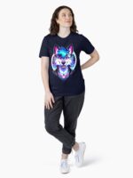 Cyberpunk Neon Furry Anthro Wolf Unisex T-Shirt