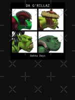 Da G'rillaz Ork Band Cover Art - Grim Dark Fantasy Edition Unisex T-Shirt - Image 7