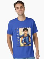 Dark Strategist Blue-Armored Warrior – Epic Anime Hero Illustration Unisex T-Shirt
