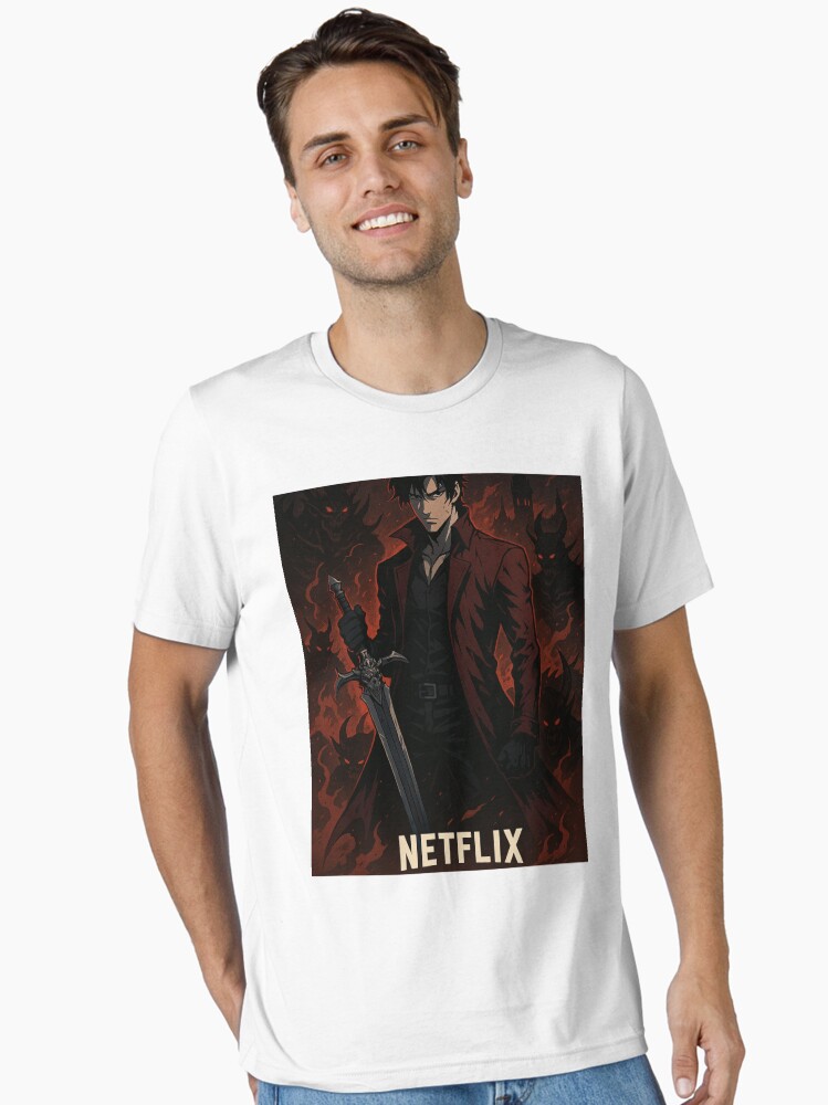 Demon Hunter – Dark Anime Style Poster Inspired by Streaming Action Series Unisex T-Shirt