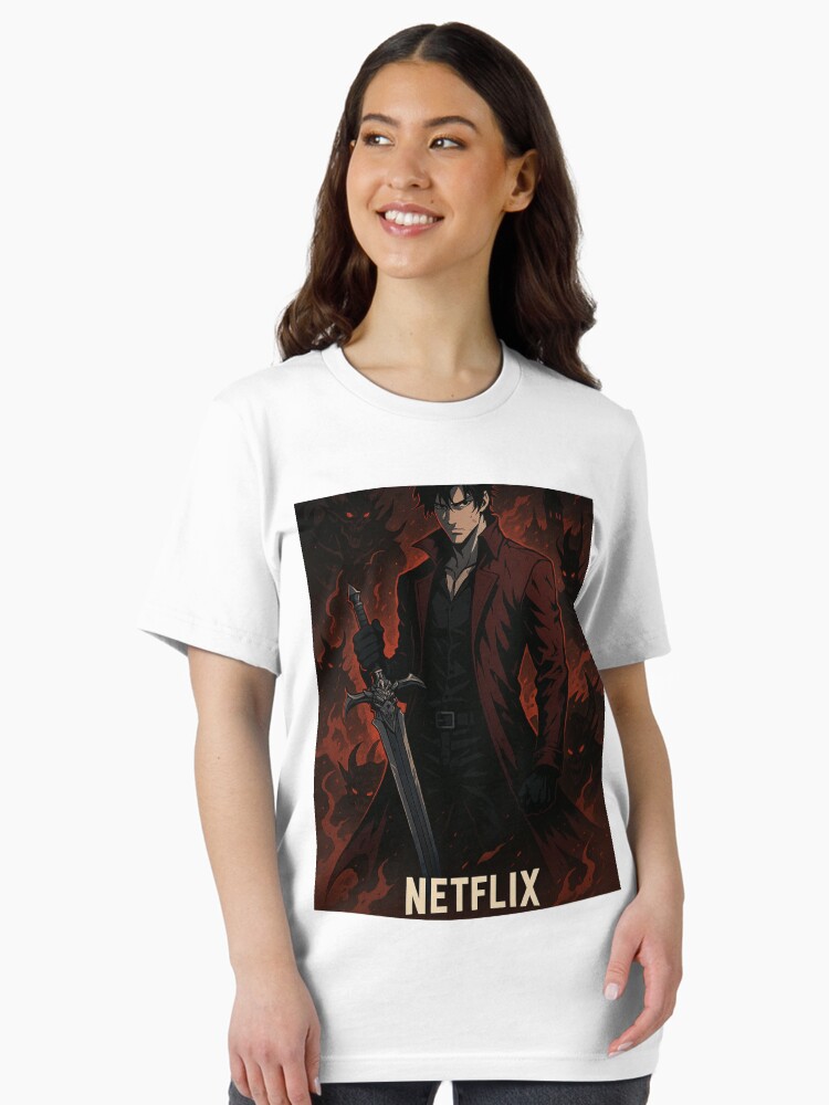 Demon Hunter – Dark Anime Style Poster Inspired by Streaming Action Series Unisex T-Shirt