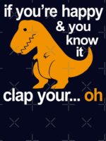 Dino Clap Your Hands: Playful T-Rex and Happy Rhymes Unisex T-Shirt - Image 7