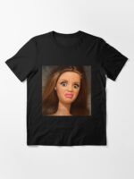 Disgusted Doll Meme Face Funny Retro Doll Reaction Unisex T-Shirt - Image 3