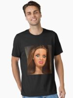 Disgusted Doll Meme Face Funny Retro Doll Reaction Unisex T-Shirt