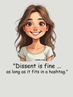 "Dissent is fine ... as long as it fits in a hashtag." - Suri @ spunkyZeST Unisex T-Shirt - Image 7