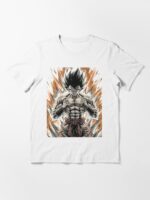 “Epic Anime Fire Warrior – Powerful Fiery Transformation Art” Unisex T-Shirt