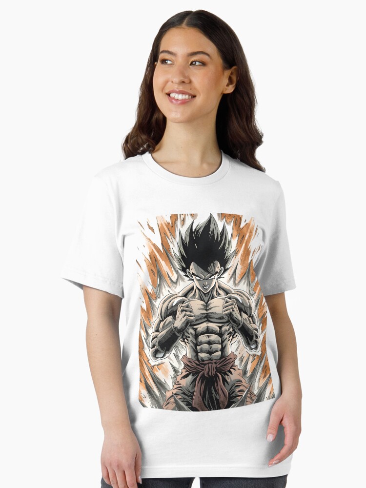 “Epic Anime Fire Warrior – Powerful Fiery Transformation Art” Unisex T-Shirt