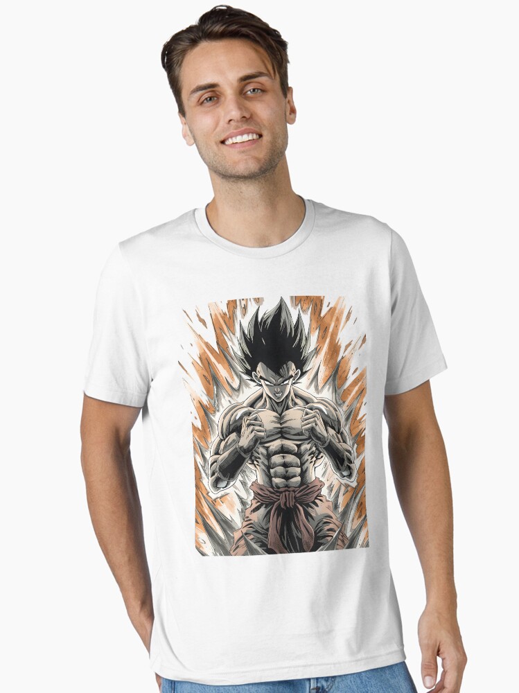 “Epic Anime Fire Warrior – Powerful Fiery Transformation Art” Unisex T-Shirt