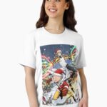 Epic Christmas Anime Heroes in Action – Holiday Battle Scene Unisex T-Shirt