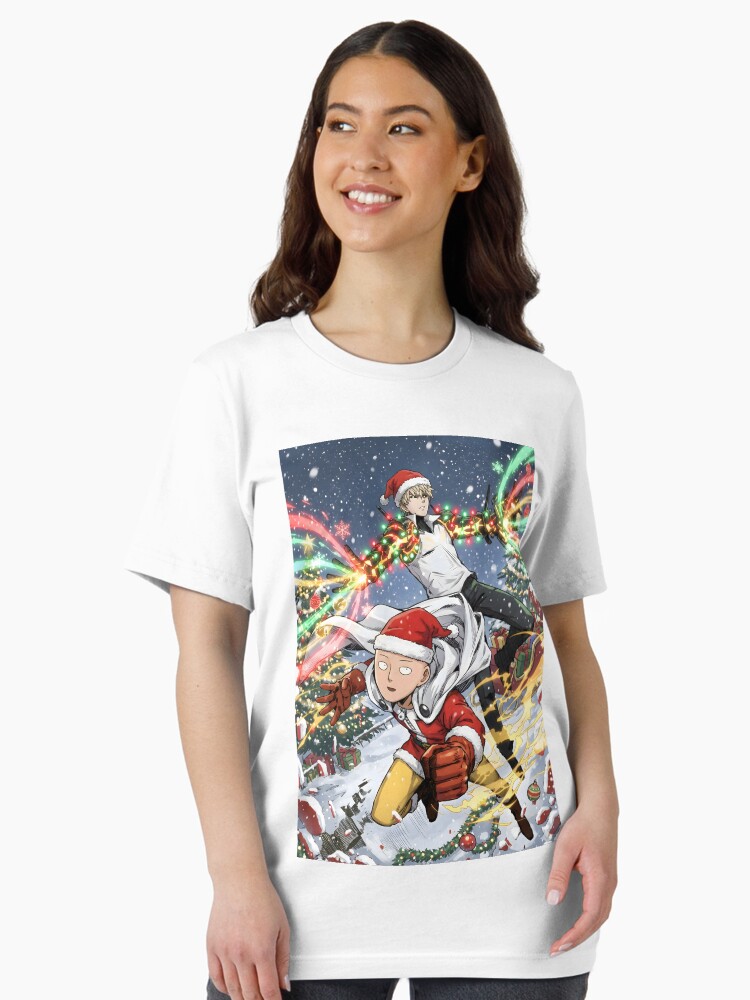 Epic Christmas Anime Heroes in Action – Holiday Battle Scene Unisex T-Shirt