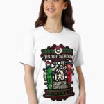 Epic Holiday Warrior Duo – Christmas Power Up Design Unisex T-Shirt