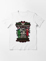 Epic Holiday Warrior Duo – Christmas Power Up Design Unisex T-Shirt