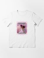 Even Baddies Get Saddies, Funny Cute Duck, Girly Aesthetic, Pink Bows Unisex T-Shirt - Image 3