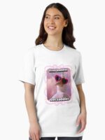 Even Baddies Get Saddies, Funny Cute Duck, Girly Aesthetic, Pink Bows Unisex T-Shirt - Image 2