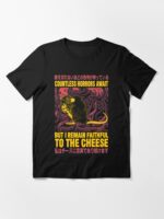 Faithful to the Cheese Japanese Horror Rat Unisex T-Shirt - Image 3