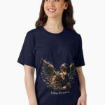 Falling Felt Natural – Broken Angel Black Wings Anime Design Unisex T-Shirt