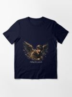 Falling Felt Natural – Broken Angel Black Wings Anime Design Unisex T-Shirt