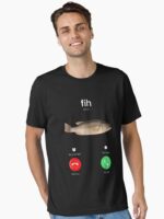 Fih Calling Remind me Message Decline Accept Phone Call Fish Unisex T-Shirt - Image 2