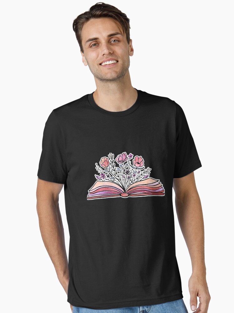 Floral Book Lover Reading Book Unisex T-Shirt