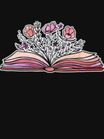 Floral Book Lover Reading Book Unisex T-Shirt