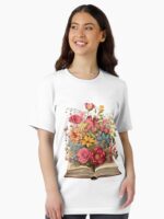 Flowers growing from a book Unisex T-Shirt
