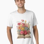 Flowers growing from a book Unisex T-Shirt