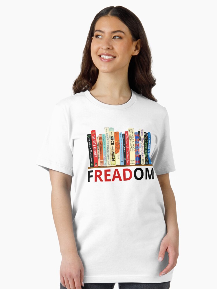 FREADom Anti Ban Books Freedom To Read Shirt, Ban Guns Not Books, Read Banned Books, Teacher Librarian Gift, Social Justice Bookish Unisex T-Shirt