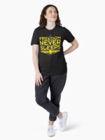 Freedom Never Sleeps (Battle Worn) Unisex T-Shirt - Image 4