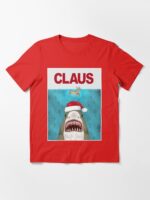 Funny Christmas Santa Claus Shark Reindeer Humor Unisex T-Shirt - Image 3