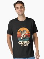 Funny Cupid Stunt Spoonerism Retro Skateboard Angel Skater Unisex T-Shirt