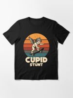 Funny Cupid Stunt Spoonerism Retro Skateboard Angel Skater Unisex T-Shirt - Image 3