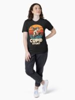 Funny Cupid Stunt Spoonerism Retro Skateboard Angel Skater Unisex T-Shirt - Image 4
