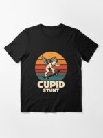 Funny Cupid Stunt Spoonerism Retro Skateboard Angel Skater Unisex T-Shirt - Image 3