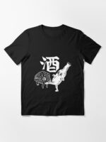 Funny Drunk Brain vs Beer Bottle - Japanese Kanji Unisex T-Shirt