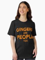 Funny Gingers Are People Too Redhead Humor Unisex T-Shirt - Image 2