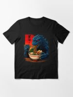 Funny Kaiju Eating Ramen Japanese Monster Lover Birthday Boy T-Shirt Unisex T-Shirt - Image 3