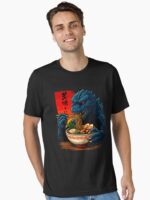 Funny Kaiju Eating Ramen Japanese Monster Lover Birthday Boy T-Shirt Unisex T-Shirt