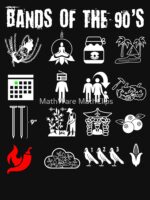 Funny Nerdy Iconic Alternative Rock Bands of the 90s Unisex T-Shirt - Image 7