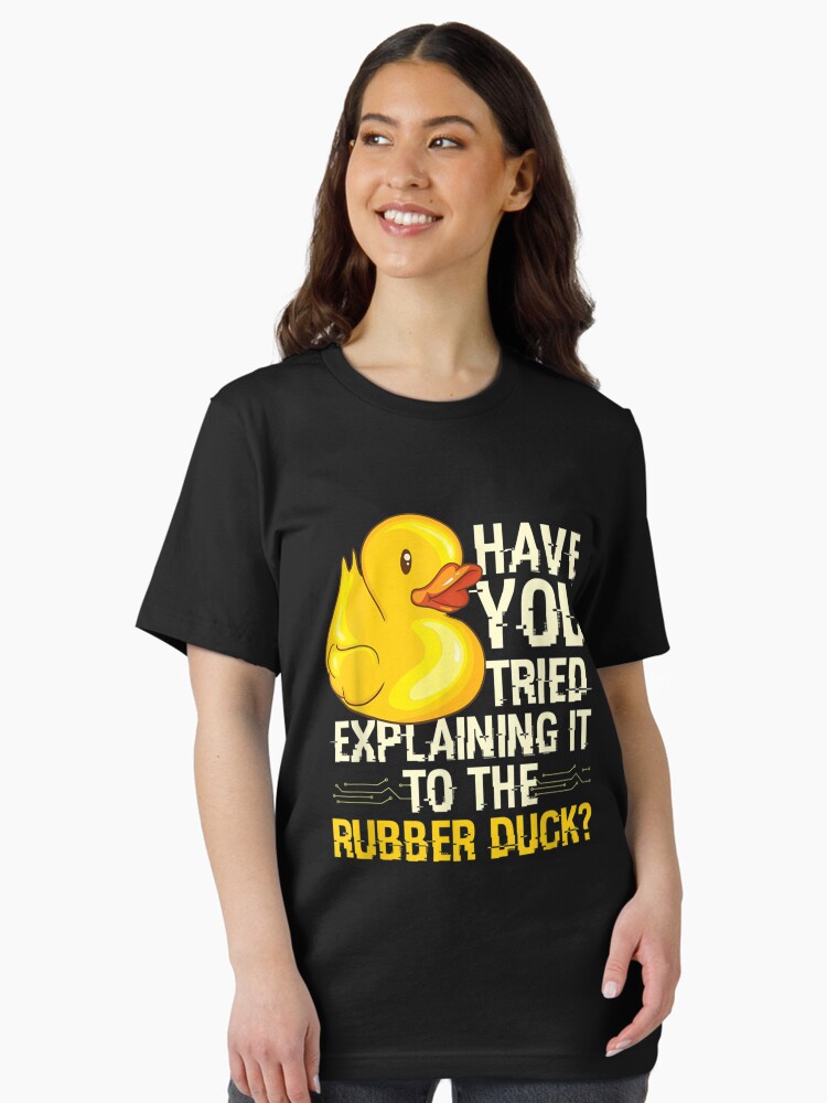 funny-programmer-rubber-duck-debugging-funny-programmer-gift-design-unisex-t-shirt-2f109065-520533895122 Funny Programmer - Rubber Duck Debugging, Funny Programmer Gift Design Unisex T-Shirt - Image 1
