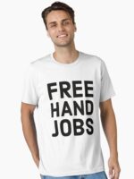 Funny Rude Bumper s - Freehand jobs - Middle Finger Unisex T-Shirt