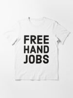Funny Rude Bumper s - Freehand jobs - Middle Finger Unisex T-Shirt - Image 3