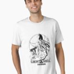 Ghost anime Kusanagi Motoko in the shell poster black and white Unisex T-Shirt