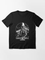 Ghost anime Motoko Kusanagi in the shell art black and white Unisex T-Shirt